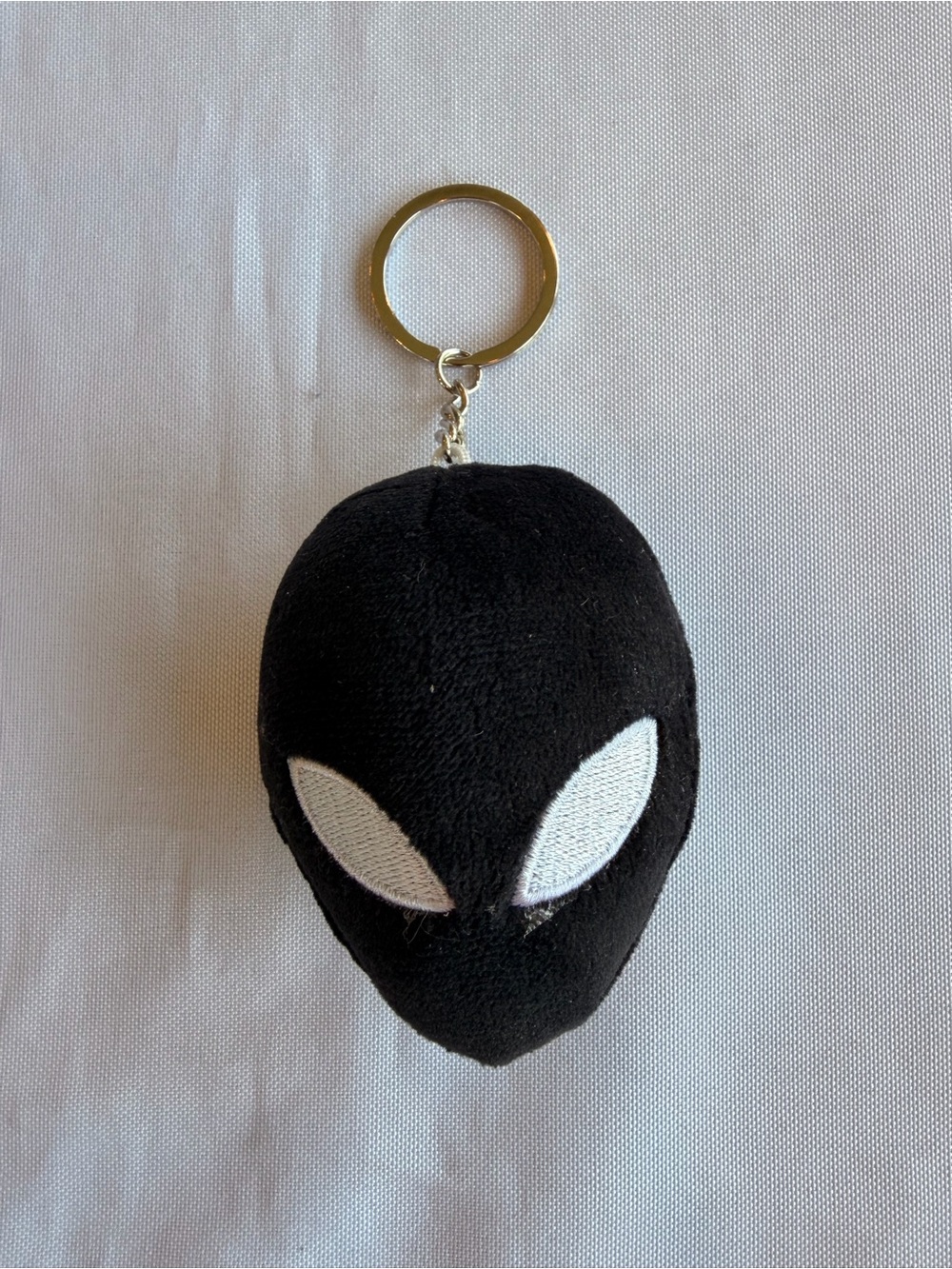 Black Alien Head Plush Keychain or Bag Charm